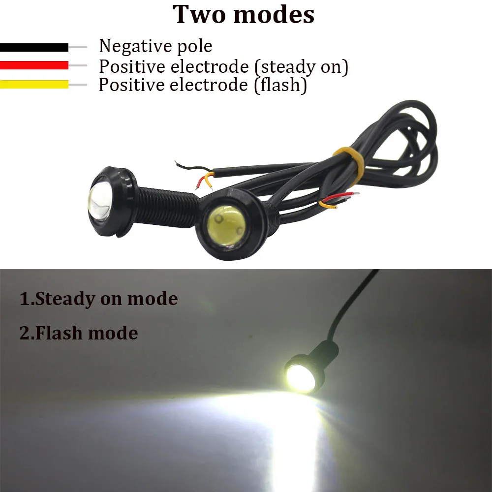 รูปสินค้า ไฟ LED สัญญาณ DRL สี Strobe 18 มม. สำหรับ Eagle Eye รถยนต์