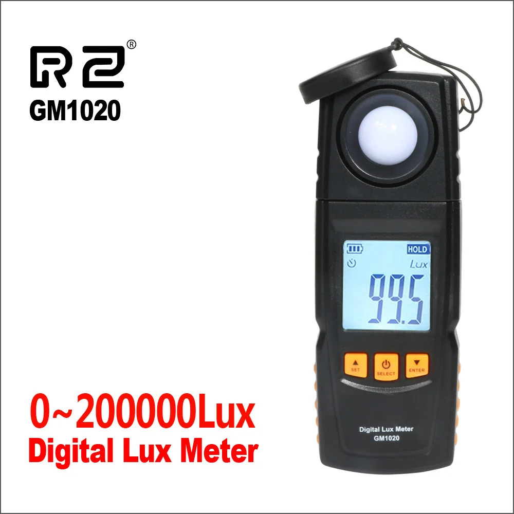 

RZ светильник Luxmeter цифровой спектрометр фотометр 0 ~ 200000 лк Люксметр измеритель освещённости люминометр ручной фотометр Люкс/FC LM тестер