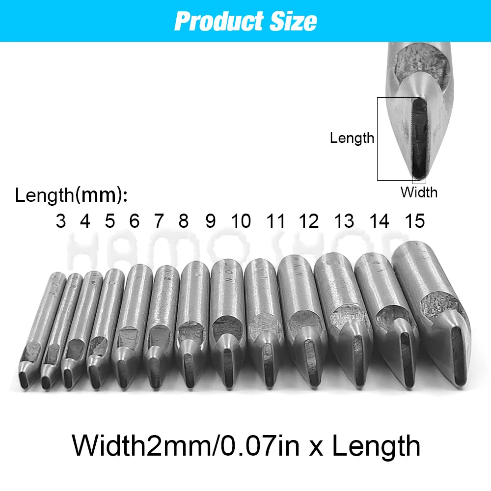 Leather Oval Shape Hole Punch Tool - Steel Craft DIY Punch