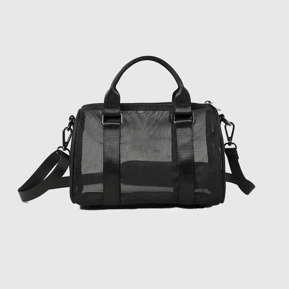 Description Picture 6 of itemMini Sheer Duffle Yoga Sports Fitness Mesh Bag for Women Outdoor Portable Travel One Piece Handbag Storage Makeup Phone Bag