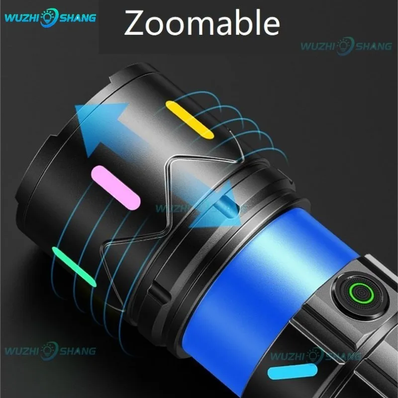 26650Most Powerful LED Flashlight 900LM High Power Rechargeable Torch Tactical Lantern Ultra Powerful Flashlight With Usb Charge