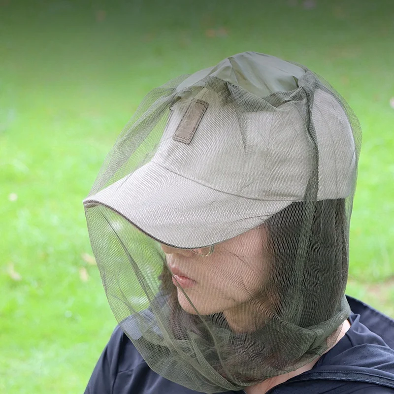 Mosquito Proof Hat Outdoor Mosquito Head Mesh Net Gardening Hat Insect-proof Hat For Hiking Camping Fishing Beekeeping Windproof Mesh Anti-mosquito