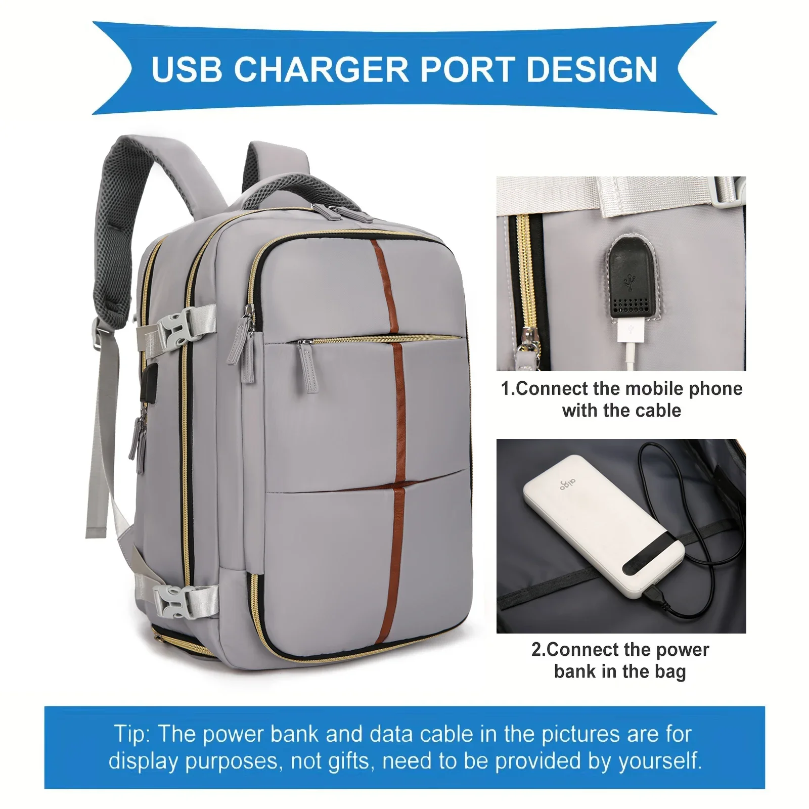 Multifunctional Travel Backpack Large Capacity Airline-approved Luggage Bag Schoolbag Outdoor Sports With Shoes Compartment