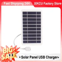 XIKCU Chargeur de panneau solaire portable USB Chargeur stable et sûr, compatible avec téléphones, ventilateurs, lampes de poche pour camping de voyage en plein air 1