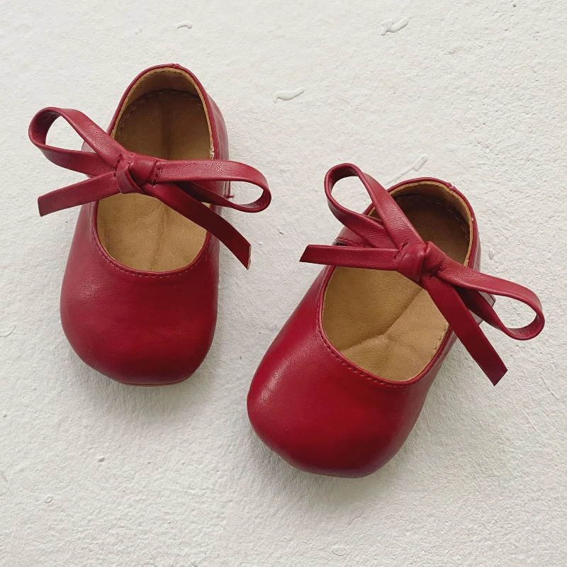 

Girl Bowknot PU Shoes Baby Non-slip Soft Bottom Leather Shoes Toddler Shoes Baby Girl Shoes