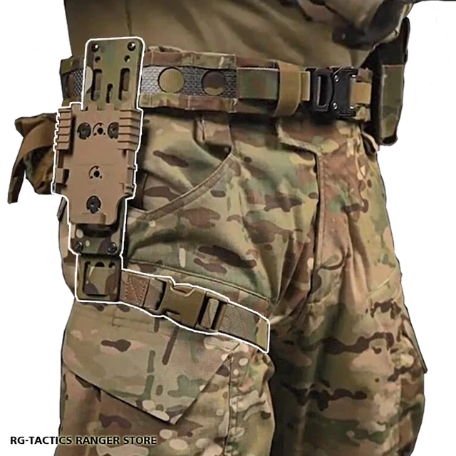 63 DO Pistol Holster Tactical Drop Leg Band Strap Holster Adapter for Glock  17/19 Hunting Airsoft Pistol Waist Belt QLS Platform - AliExpress