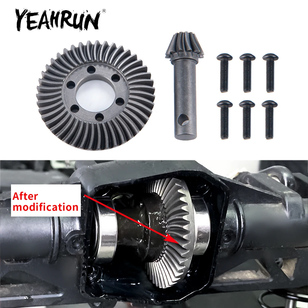 

Стальная ось YEAHRUN 12T 43T 40CR, набор шестерней для Axial SCX6 AXI05000 Wrangler AXI05001 Trail Honcho 1/6, детали для обновления радиоуправляемого гусеничного автомобиля