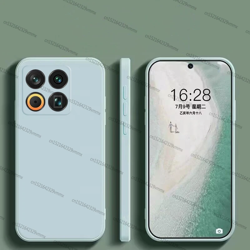 Soft TPU Liquid Silicone Shockproof Phone Case - 6.3-Inch Back Cover