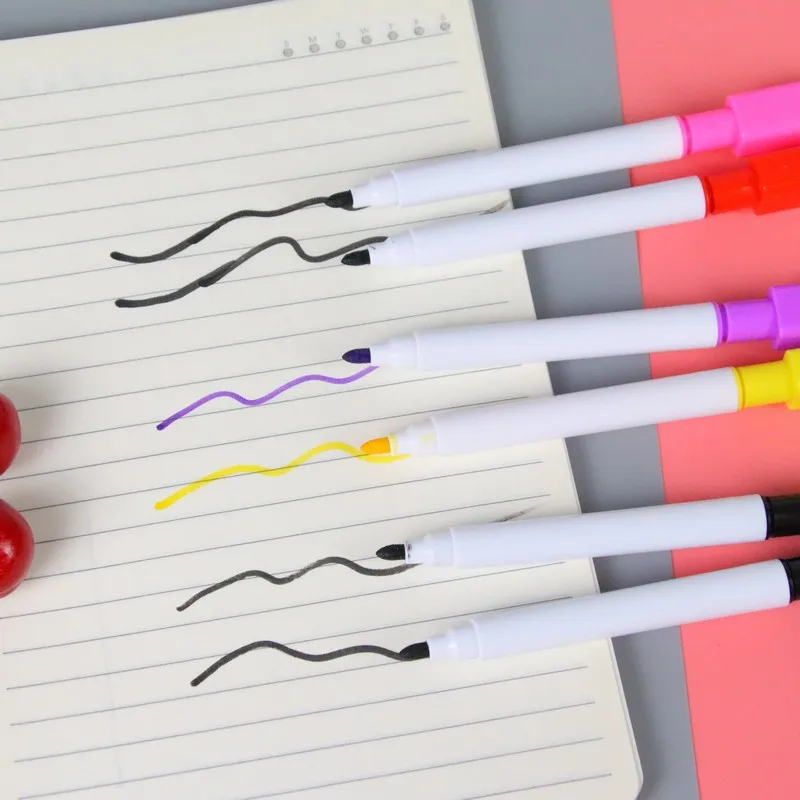 PP 플라스틱 다채로운 화이트보드 마커 펜 보드, 건식 지우기 펜, 지우개 마커, 수채화 문구 용품 쓰기, 8 개