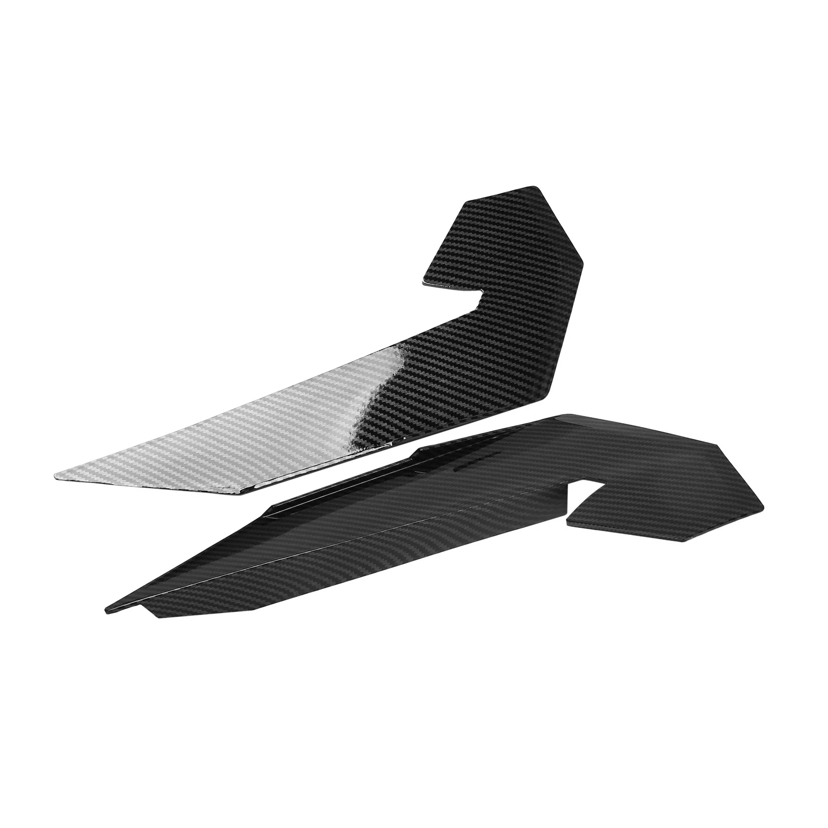 고품질 4피스 자동차 앞 범퍼 립 스플리터 핀 롱 에어 나이프 자동차 바디 키트 자동차 스포일러 (혼다 시빅 10세대 타입R 2019-20용)