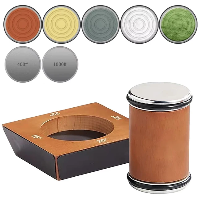Kit d'affûtage de couteaux roulant à 4 Angles, pour affûtage de couteaux à rouleau à bord droit avec diamants industriels, ensemble de couteaux de Chef en pierre à aiguiser 1