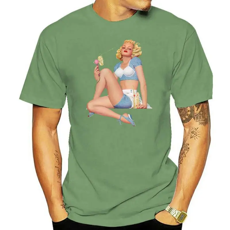 

Мужская футболка Pinup Girl 1-мужская футболка wo Men футболки Топ
