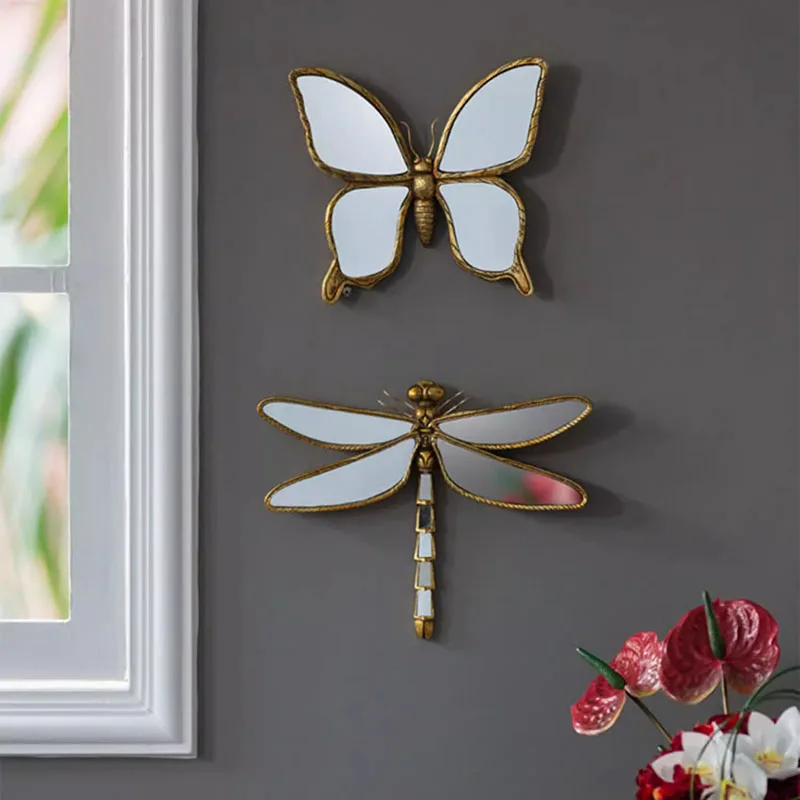 

Butterfly Bathroom Mirror Small Luxury Funky Items Dressing Table Irregular Makeup Wall Art Mirror Desk Espelhos Home Decoration