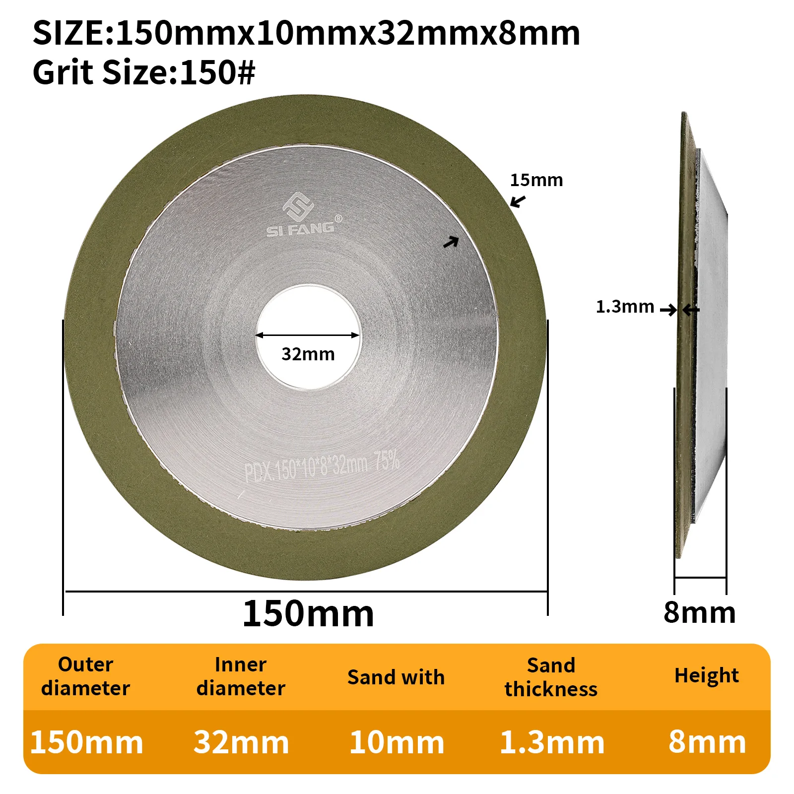 3/4/5/6 Zoll Diamant-Schleifscheibe ResinPolishing Disc Winkelschleifer Schleifscheibe für Fräser Wolfram-Bügelsäge schärfen – Detail 4