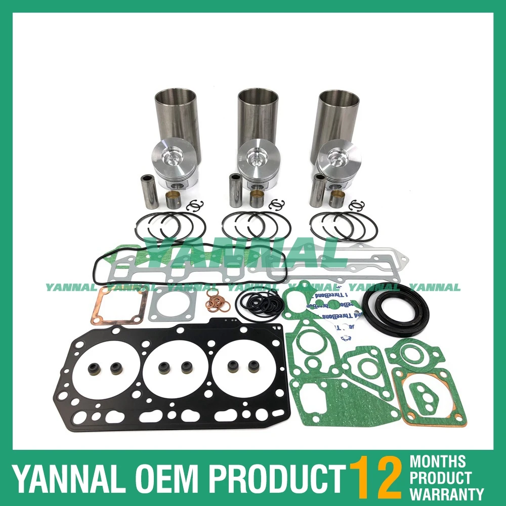 

Комплект гильз цилиндра 3D88 с комплектом прокладок для деталей двигателя экскаватора Yanmar