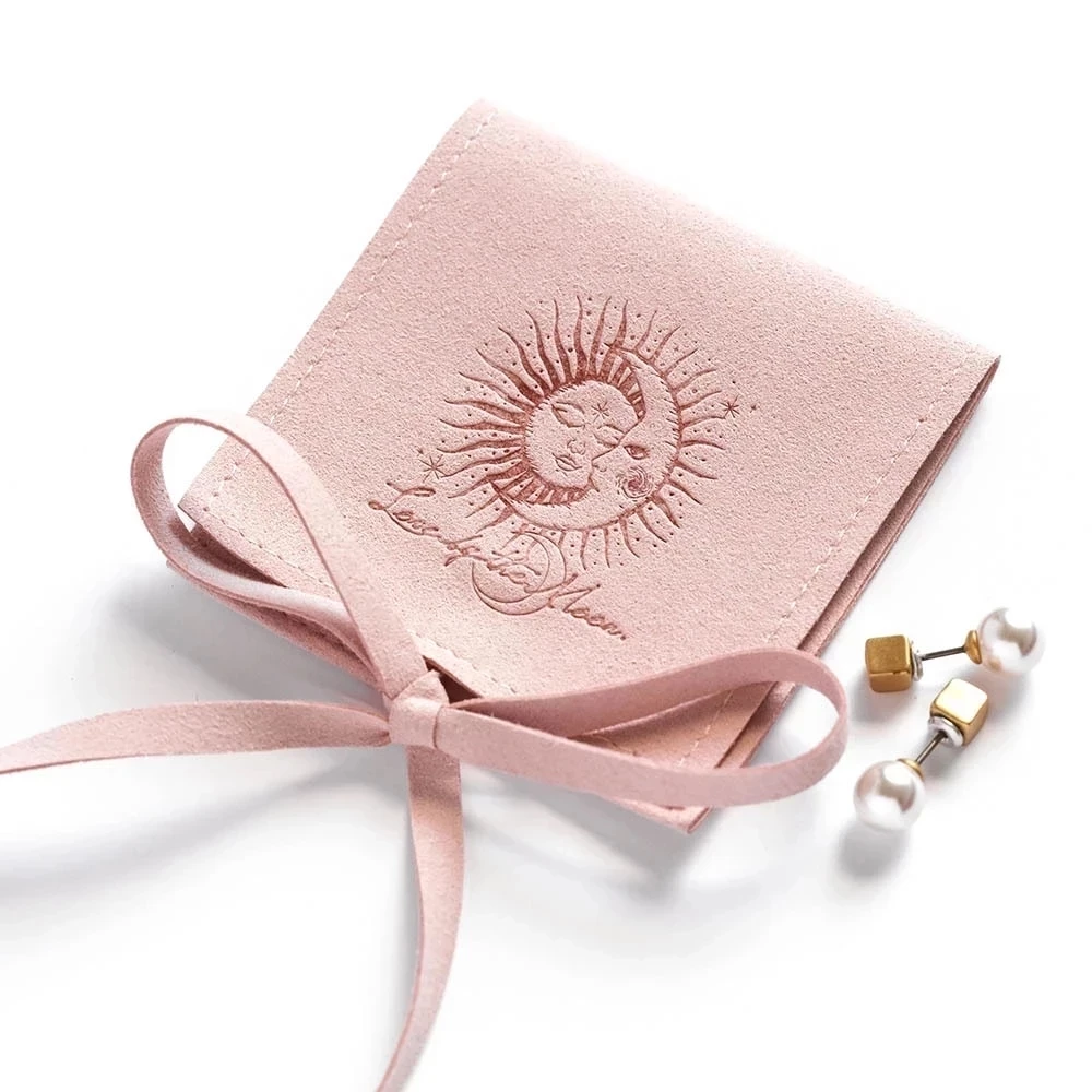 50pcs Personalized Logo Jewelry Pouches Personalized Envelope Bag Chic Small Packaging Microfiber Business Earings Bags Bulk 50pcs dark pink bulk personalized jewelry packaging pouch custom logo envelope bag chic small envelope pouch mircrofiber bags