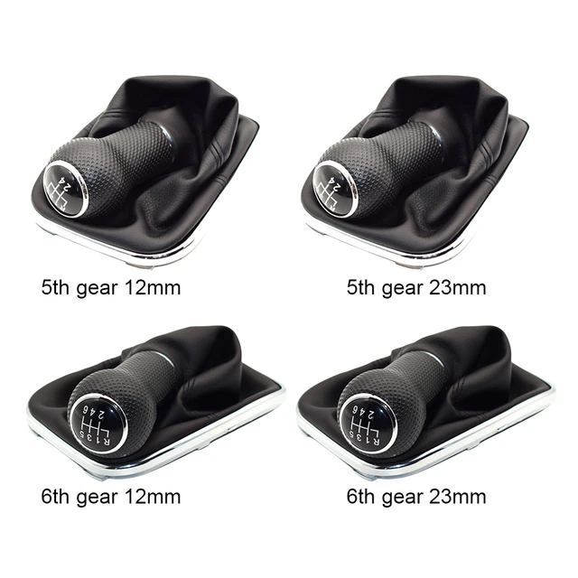 Transmission Stick Gaiter Dustproof Car Gear Shift Collar 5/6 Speed Shift  Lever Dust Sleeve PU Leather 12mm 23mm for VW Mk4 Golf