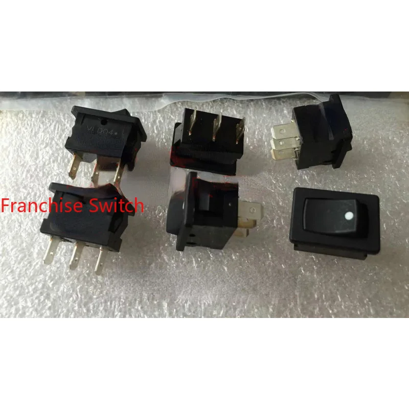 10PCS VLD04 IMPORTED SHIP TYPE SWITCH 3 FEET 2 GEAR ROCKER Power Switch 6A250V CUTOUT 13*19MM