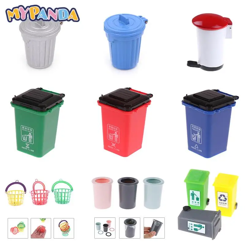 Baby Push Vehicles Toys Mini Trash Doll House Trash Cans Mini Toys