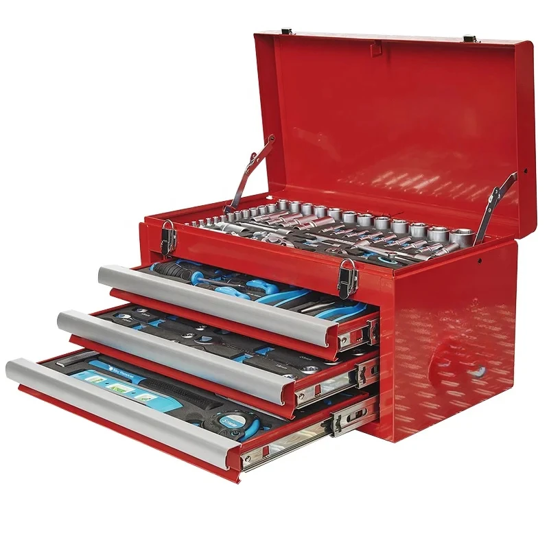 

CR-V Mechanics Tool Set with 3 Drawer Tool Chest Heavy Duty Toolbox Repair Tool Kit