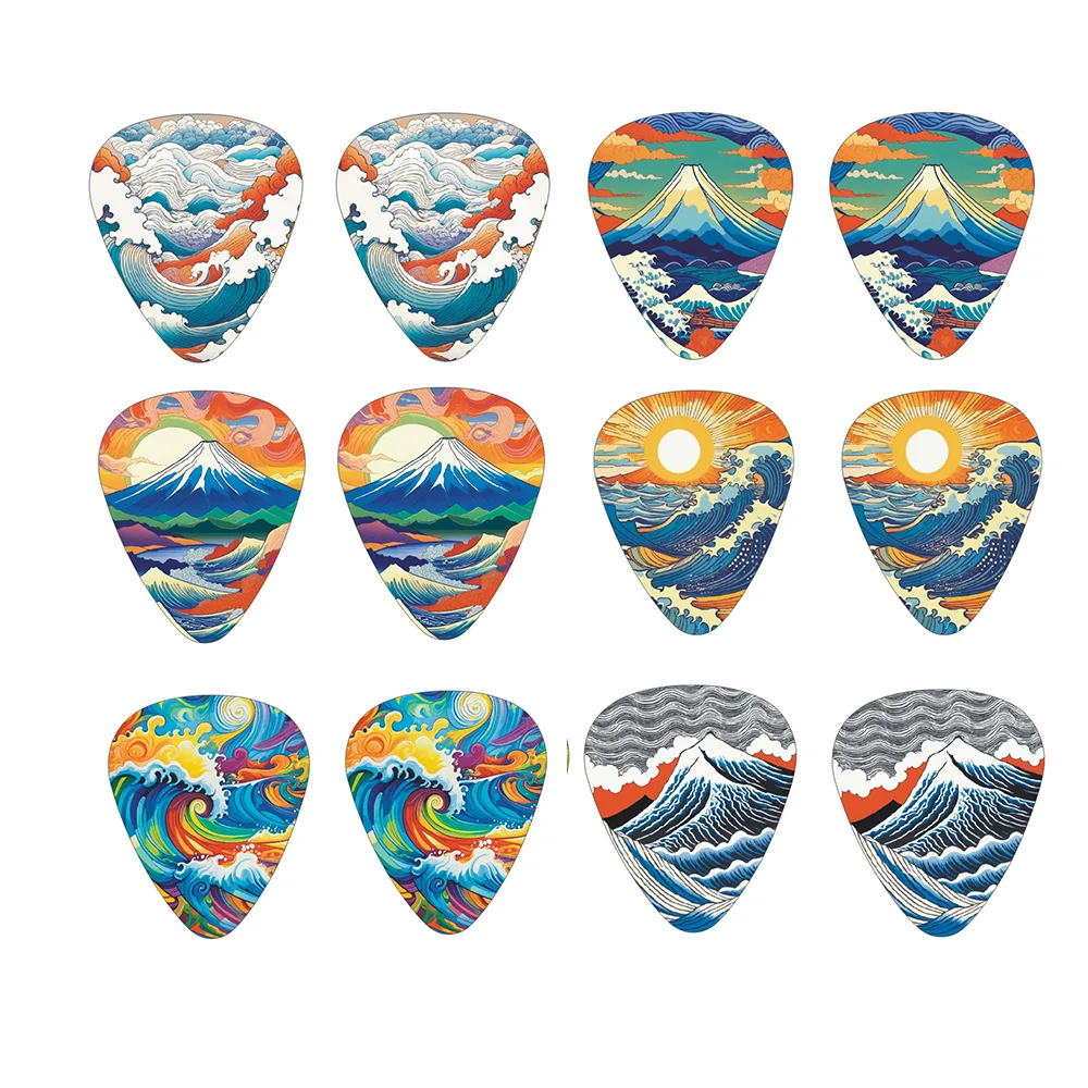 Guitar Paddles Cartoon Couples Acoustic Guitar Picks Musical Instrument Accessories 0.46/0.71/1.0Mm 12pcs/set,guitar picks,guitar thumb paddle