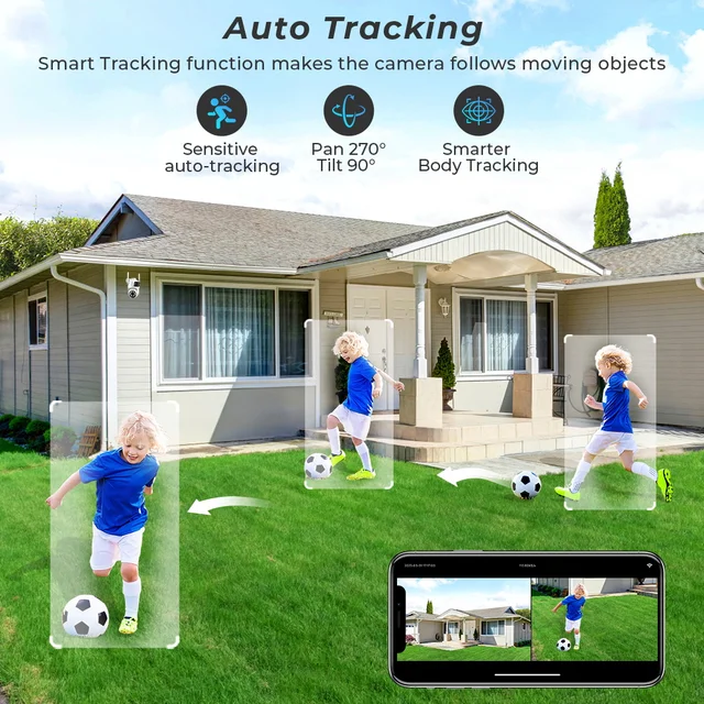 BESDER 4K 8MP Wifi Camera PTZ Outdoor Dual Screen Human Detection Dual Lenses 10MP Security Protection IP Camera Audio O-Kam Pro 4