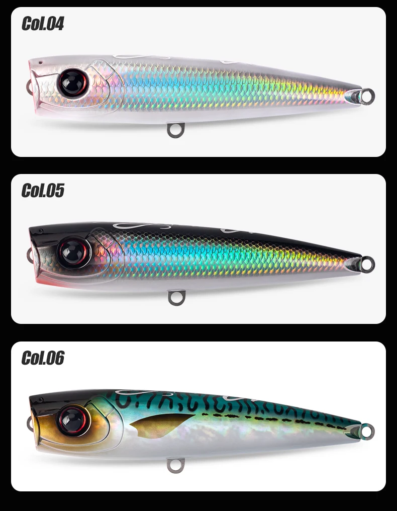Kingdom GT Angelköder Topwater Popper 56,5 g 79,5 g 160 mm 180 mm künstliche harte Köder Salzwasser-Thunfisch-Angelköder Wobbler – Detail 14