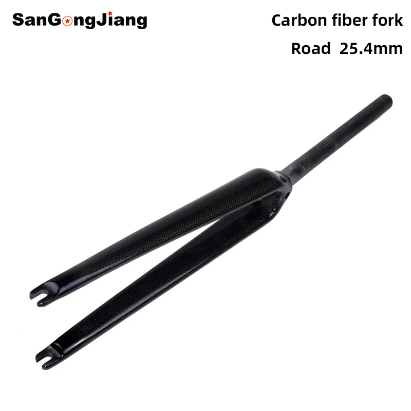 

Carbon fiber front fork road bicycle Fixed Gear Bike non-suspension fork 700C straight tube 25.4MM fork road bike accessories