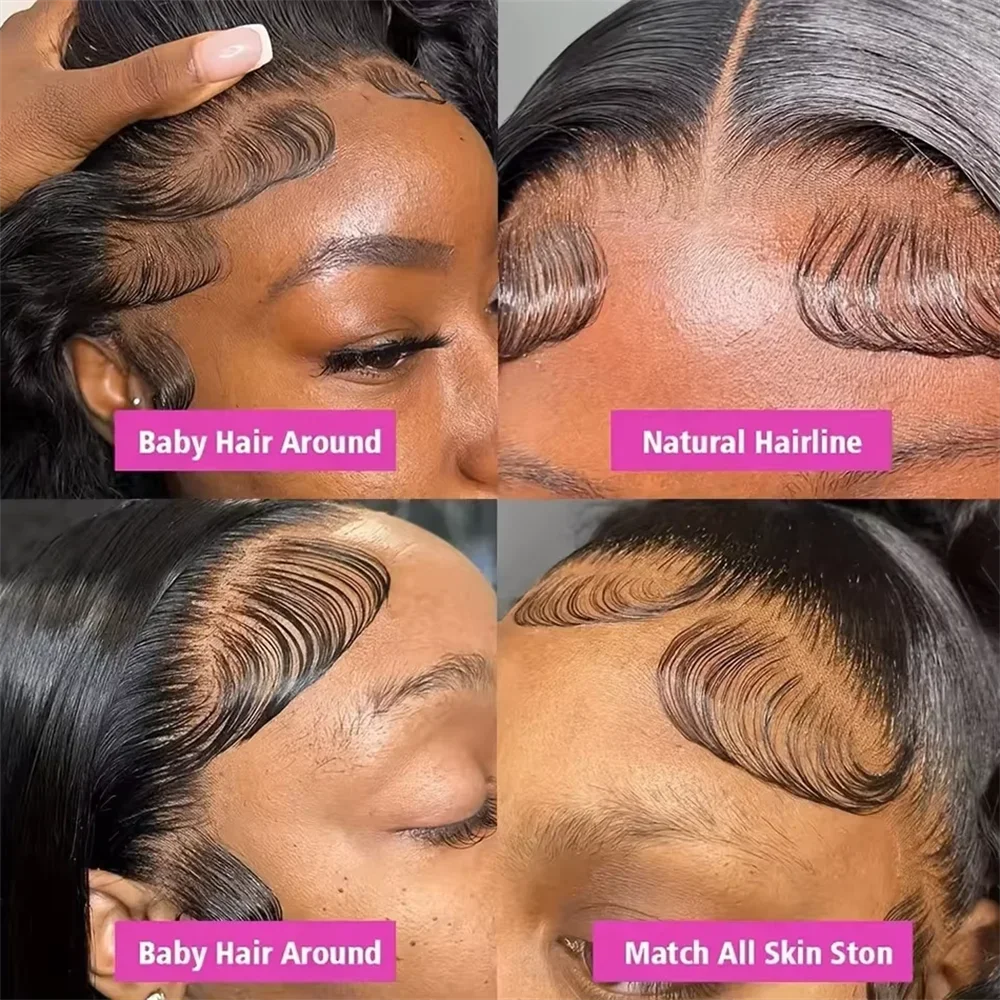 13x6 Body Wave Human Hair Lace Front Wig 13x4 Hd Transparent Lace Frontal Wig 200% Density Pre Plucked Wigs For Black Women 5