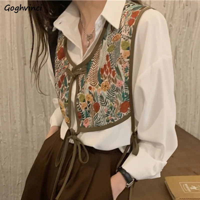 

Vests Women Lace-up High Street All-match Cropped Casual Personality Vintage Korean Fashion Chic Ins Prevalent Hipster Outwear