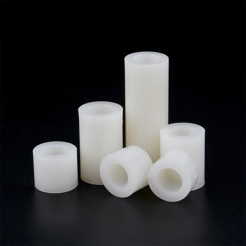 ABS spacer washer 20/ 50pcs M3 M4 M5 M6 M8 white/ black non-threaded round hollow standoff washer PCB board spacer 2 to 25mm