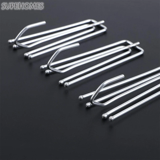 Stainless Steel Curtain Pleater Tape Hooks, Drapery Hooks, Hooks for  Pleated Drapes, 4 Prongs Pinch Pleat Hooks for Window Curtains 