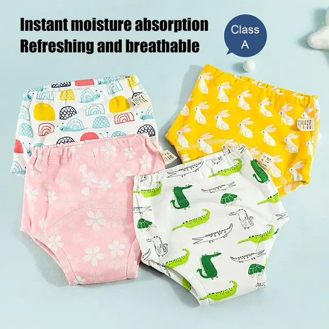 1pc Baby Reusable Diapers 9 Layer Waterproof Reusable Cotton Diapers Breathable Training Shorts Underwear Cloth Pants Nappy 1