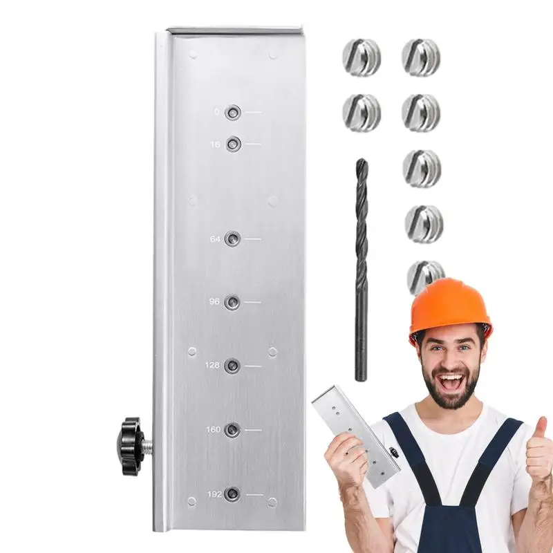 

Multifunctional Hole Puncher 6 Holes Drilling Guide Locator Suitable For Plane Right Angle Punching Holes