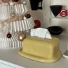 Ins Ceramic Tissue Box French Cute Paper Storage Box Napkin Holder Desktop Ornaments Bedroom Restaurant Office Home Decor 1