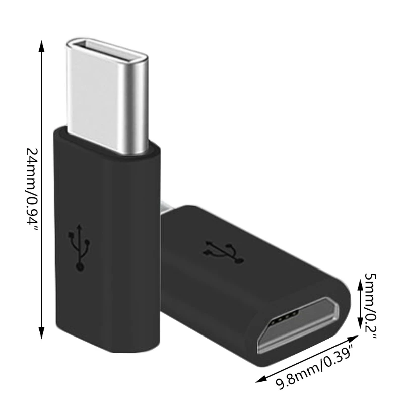 모든 Type-C 플러그용 휴대폰 충전 어댑터 Type-C-마이크로 USB 변환기