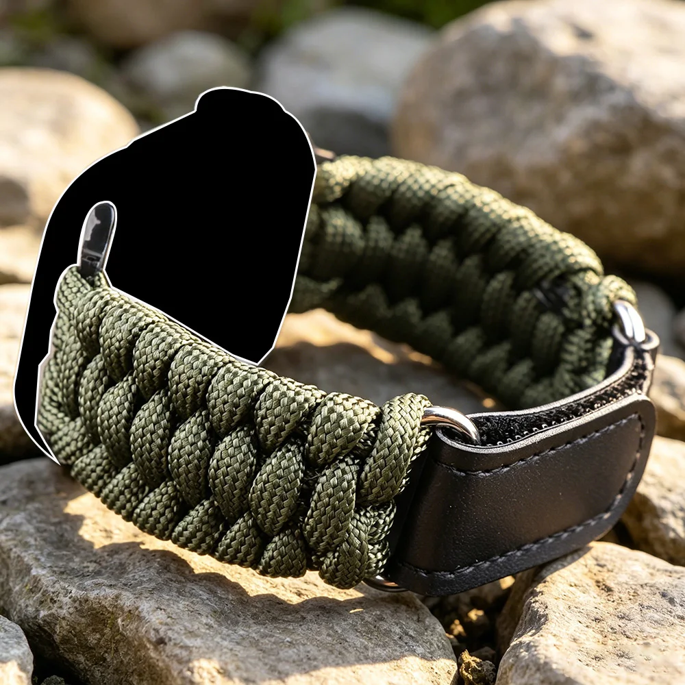 Breathable Hand-Woven Rope Band for Men - Universal Smartwatch Strap