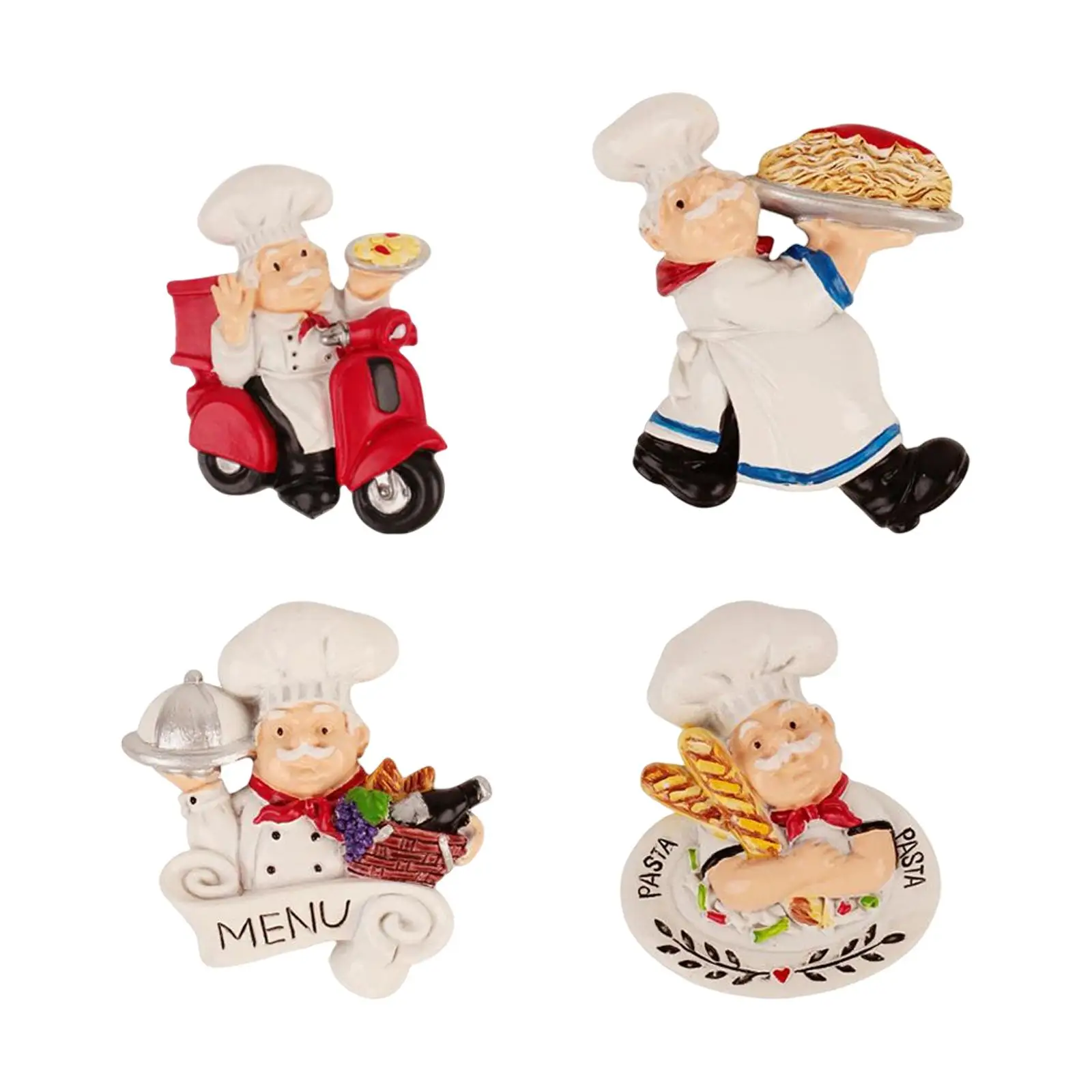 

Chef Statue Fridge Magnet Cute Magnetic 3D Refrigerator Magnets for Cabinets