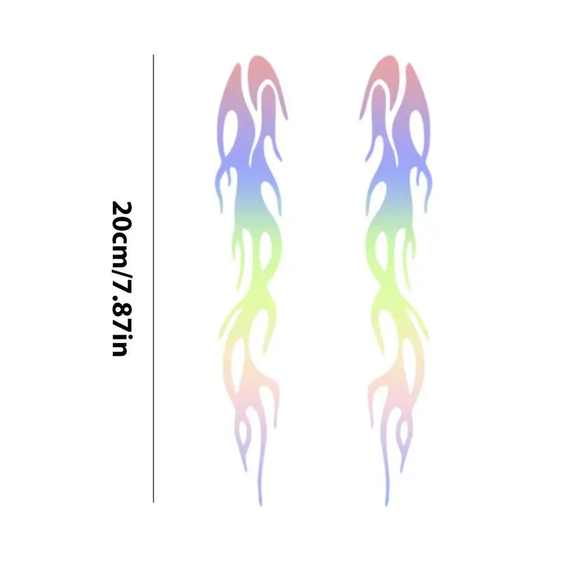 Flame Stickers Waterproof Motorcycle Decals Reflective Flame Stickers Car Sticker Decals Self-Adhesive Safety Flame Decals