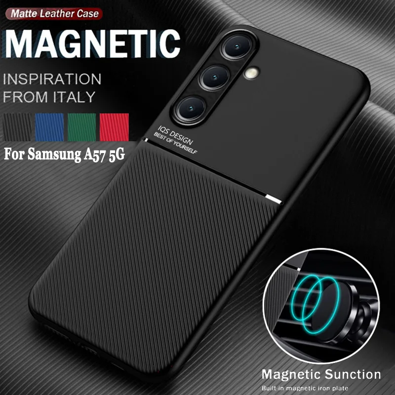 Sleek Leather Magnetic Matte Phone Case - Ultra Thin Protection Cover