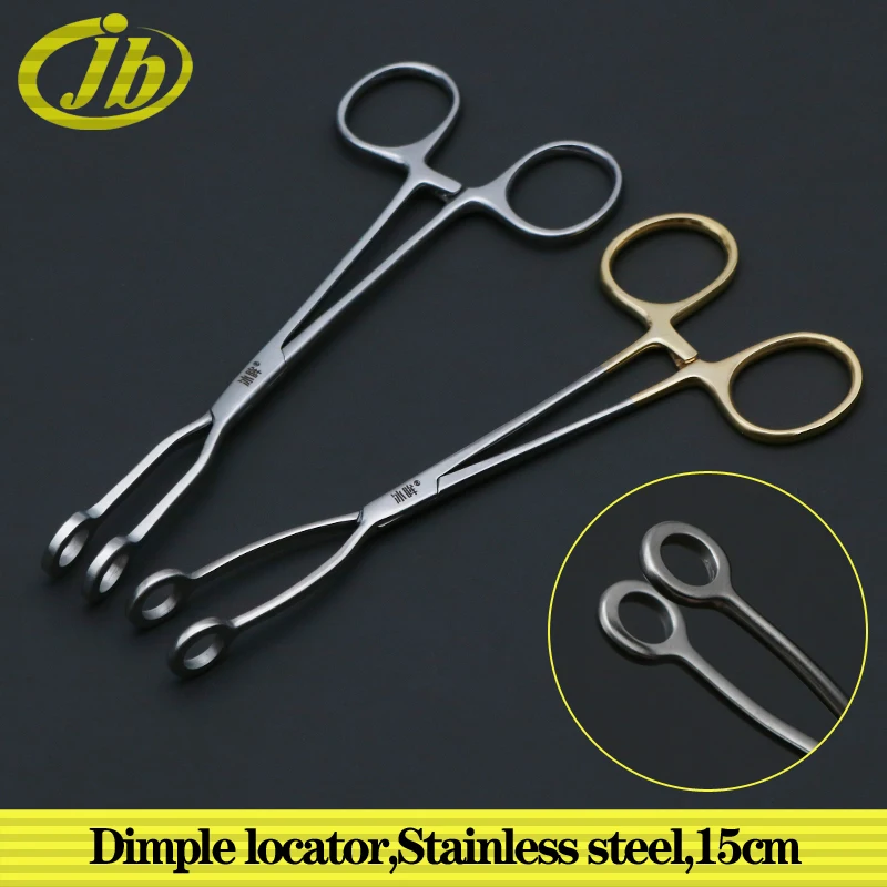 dimple-locator-15cm-stainless-steel-aureate-handle-medical-clamps-cosmetic-plastic-surgery-stainless-steel