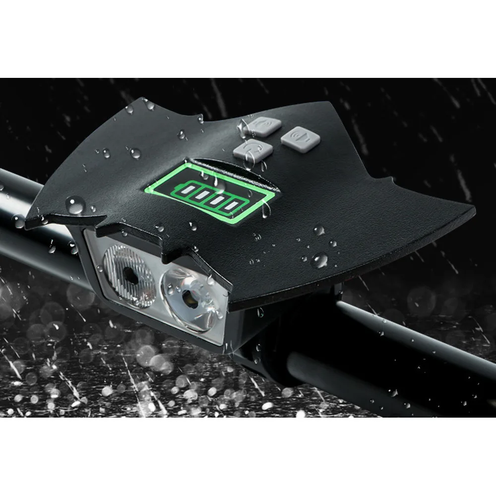 Mountain bike USB charging, night lights with electric horns, waterproof safety warning, headlights, riding equipment_voghion.com