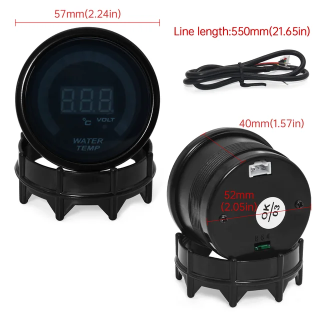 Universal 2" IN Digital LED Electronic Oil Pressure Gauge Sensor Meter Kit US EB - Foto 5