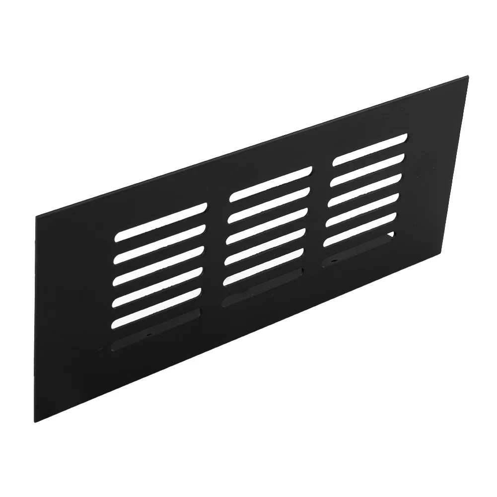 

Air Vent Grille Ventilation Grille Shoe Cabinets Ventilation-Cover Wardrobe Aluminum Alloy Black Clean Easy To Install
