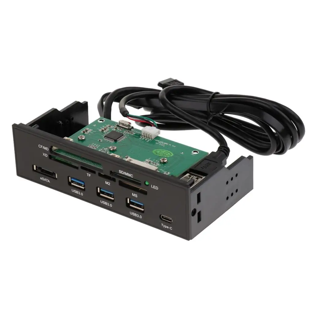 다기능 전면 패널 카드 리더, 5.25 인치 미디어 대시보드, USB3.0