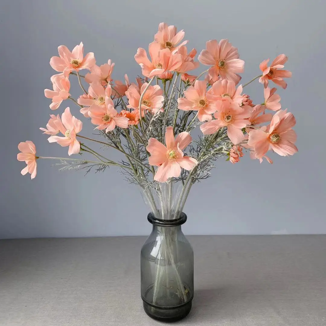 1 Stück Kamillen Seiden-Kunstblume 60cm Weiße Gänseblümchen Künstliche Blumen Raumdekoration Hochzeit Heim Tischdekoration DIY Bouquet – Detail 8