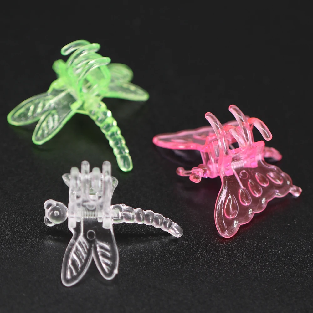 18-48PCS Mixed Orchid Clips Reusable Plastic Garden Plant Dragonfly Butterfly Clamps for Support Flower Vine Ornamental Clips plastic plant clips plant clips plastic plant supports