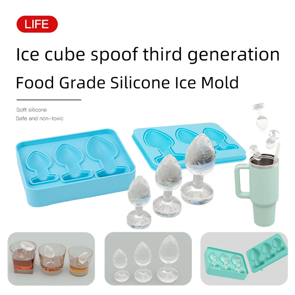 Silicone Prank Butt Plug Shaped Mold Prank Ice Cube Mold Tray Novelty Ice Cube Trays for DIY Cake Chocolate Candy