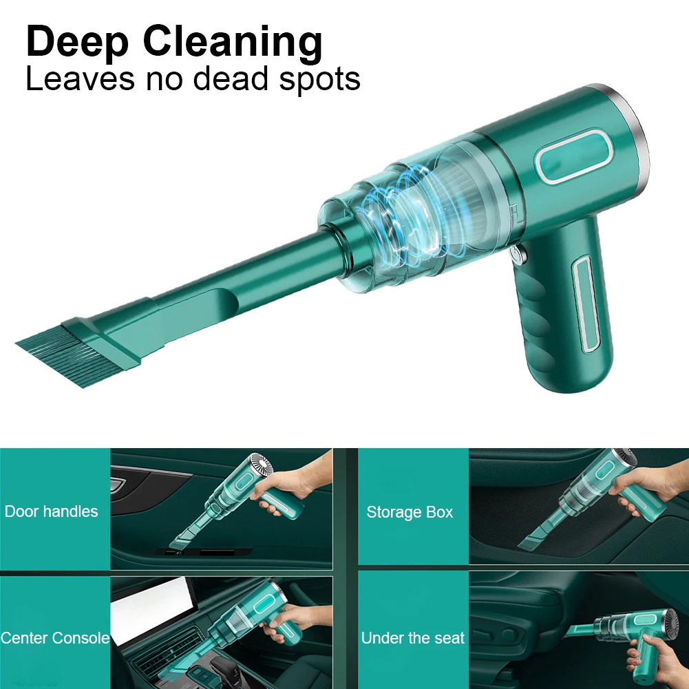 Wet/Dry Use Portable Vacuum Cleaner Dust Catcher High-power 2000mah Battery 29000 Pa 120 W for Car/Home/Office/Keyboard Cleaning