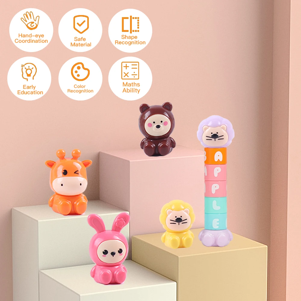 Children's Educational Toys Cartoon Matching&Mathletic Toys for Kids Learning Letter Spelling Color Recognition&Math Calculation